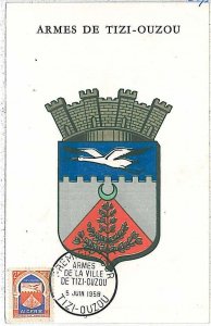 38791 - ALGERIA - POSTAL HISTORY - MAXIMUM CARD 1958 - Heraldry: BIRDS-