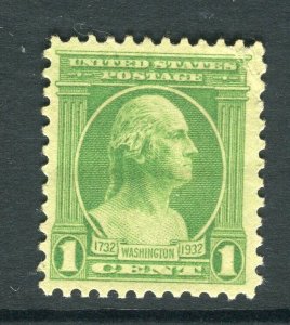 USA; 1932 early Washington Bicentenary Mint hinged 1c. value