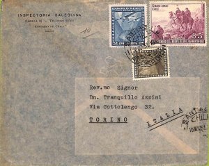 ad6179 -  CHILE -  Postal History -  Airmail Cover to ITALY 1951