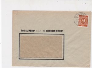Germany 1947 Allied Occupation to Thuringia Esslingen Cancel Stamps Cover f23230