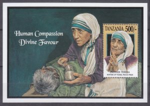 1993 Tanzania 1573/B223 Nobel laureates / Mother Teresa