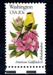 US 1999 MNH State Birds/Flowers Washington American Goldfinch/Rhododendron