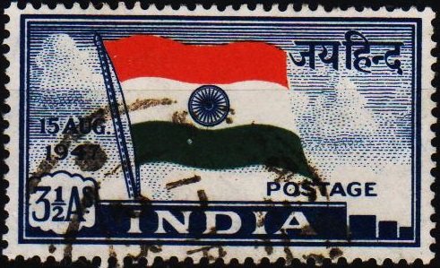 India. 1947 3 1/2a S.G.302 Fine Used