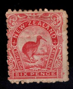 New Zealand Scott 93 MH* Kiwi Bird stamp 1900 perf tips toned