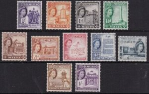 Album Treasures Malta  Scott # 246-256  Elizabeth Set  Mint H/LH