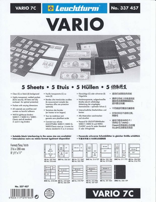 Lighthouse Vario 7C Stock Pages #337457 Ret $5.85
