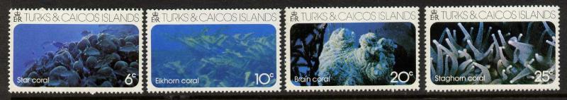 Turks & Caicos Islands 307-10 MNH Coral, Marine Life