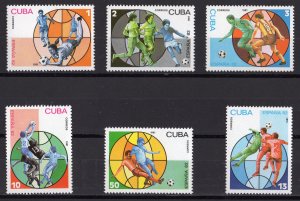 Cuba 1981 Sc# 2391/2396  FOOTBALL WORLD CUP SPAIN'82 Set (6) MNH