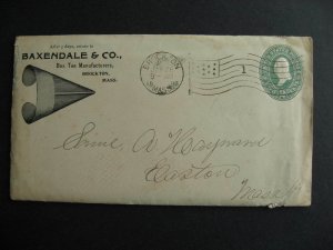 USA 1898 Baxendale advertising cover with original letter still! Check it out! 