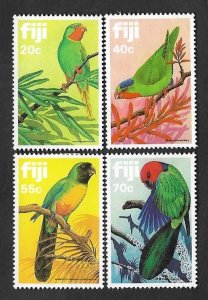 SE)1967 FIJI FAUNA, BIRDS, COMPLETE PARROT SERIES, 4 MINT STAMPS