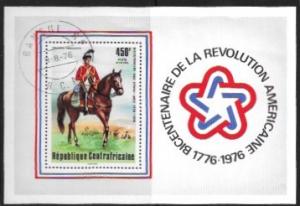 Republic of Central Africa C144 Souvenir Sheet US Bi Centennial.