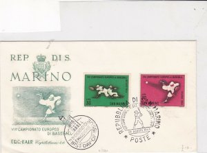 San Marino 1964 First day of Issue Baseball scenes stamps cover ref 21802 