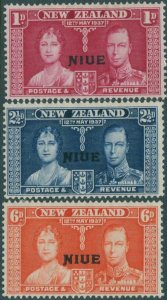 Niue 1937 SG72-74 Coronation set MLH