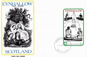 Eynhallow local 1982 1 pound sheet FDC 2