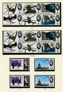 GB COMPLETE VF-MNH PHOSPHOR ISSUES TO BATTLE OF BRITAIN (LH) RED X ETC CV $258+