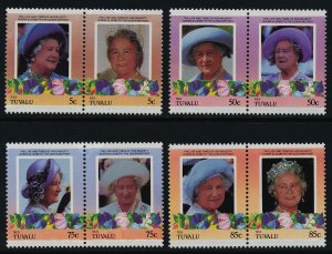 Tuvalu - Nui 49-52 MNH Queen Mother 85th Birthday, Flowers