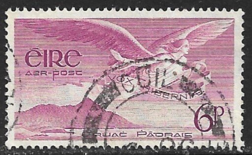 IRELAND 1948-65 6p ANGEL IN FLIGHT Airmail Issue Sc C3 VFU