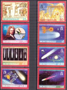 Montserrat 1986 Space Halley's Comet Set of 8 MNH