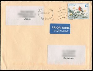 Lithuania 2007 Bird Stamp on Cover (239)