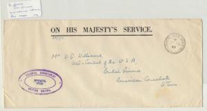 BRITISH GUIANA 1949 OHMS COLONIAL SECRETARIAT COVER TO US CONSUL (SEE BELOW)