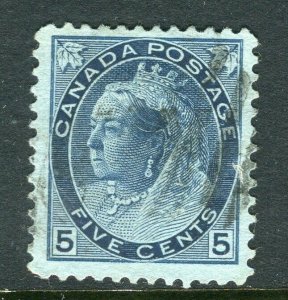 CANADA; 1897 early QV Maple Leaf issue used Shade of 5c. value