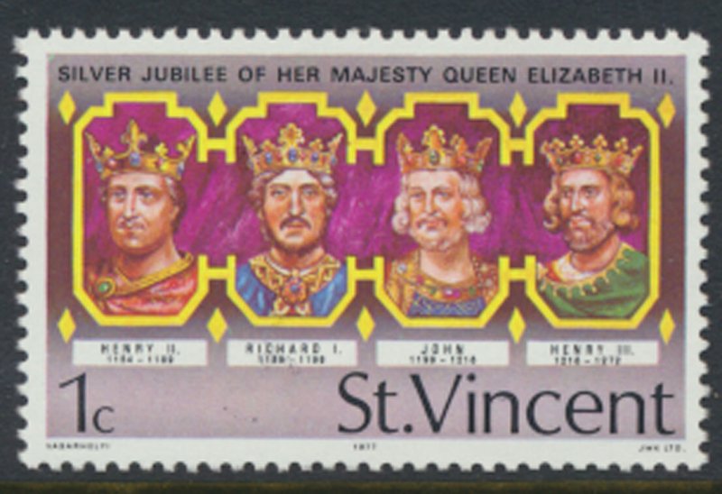 St Vincent  SG 503 SC# 484 MNH Kings & Queens Silver Jubilee 1977 see scans  ...