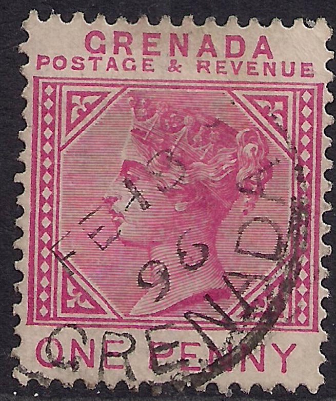 Grenada 1887 QV 1d Carmine used SG 40 ( L1350 )