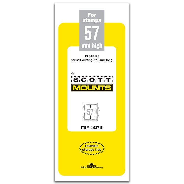 Scott/Prinz Pre-Cut Strips 215mm Long Stamp Mounts 215x57 #937 Black