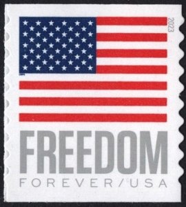 SC#5788 (Forever) Freedom U.S. Flag Coil Single: APU (2023) SA