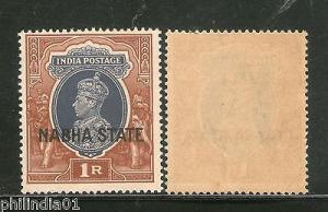 India NABHA State 1Re Postage KG VI SG 89 / Sc 81 Cat £14 MNH