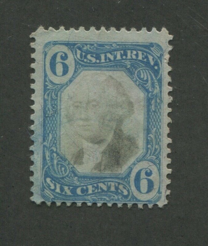 1871 US Documentary Revenue Stamp #R108 Used Faded Cancel