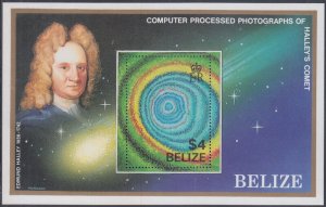 BELIZE Sc# 814 MNH SOUVENIR SHEET HALLEY's COMET