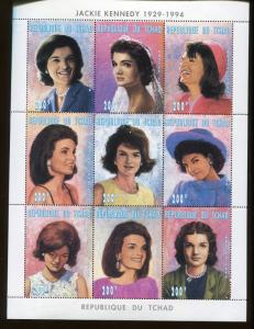 CHAD Mini Sheet #694 MNH -  JACQUELINE KENNEDY  - FB45