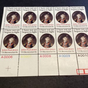 Scott#1789-15 Cent -John Paul Jones-Plate Block of 10-1979-MNH-US