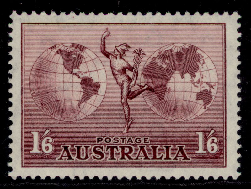 AUSTRALIA GVI SG153b, 1s 6d dull purple, NH MINT.