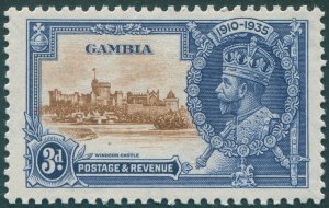 Gambia 1935 3d brown & deep blue Jubilee SG144 unused