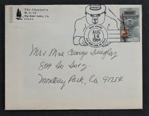 US #2096 Early Use Cover (1 Day) with Smokey the Bear Slogan Cancel Aug 14, 1984