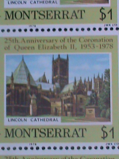 ​MONTSERRAT-1978 SC#387-25TH ANNIV: CORONATION OF QUEEN ELIZABETH II MNH SHEET