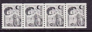 Canada-Sc#468B- id3-Unused NH 6c QEII Centennial coil strip of 4-1970-