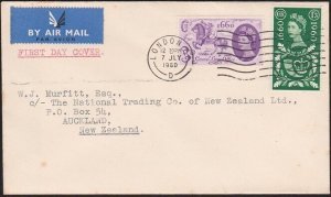 GB 1960 GLO set on plain FDC ex London to New Zealand......................A7227