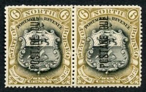 North Borneo SGD18 6d Black and Bistre-brown M/M 14.5 - 15 Cat 20 pounds