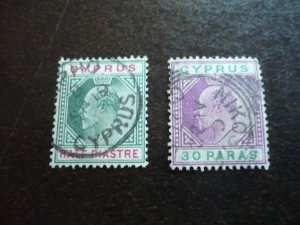 Stamps - Cyprus - Scott# 38-39 - Used Part Set of 2 Stamps