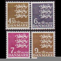 DENMARK 1972 - Scott# 502-5 State Seal 4.5-9k NH
