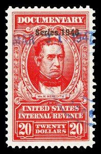 Scott R504 1948 $20.00 Dated Red Documentary Revenue Used VF Cat $18