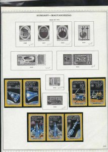 hungary issues of 1975 vintage cars & space etc stamps page ref 18306