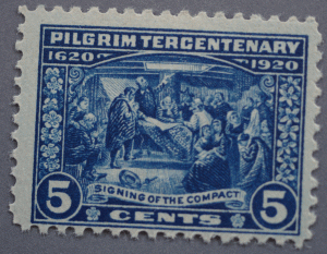 United States #550 5 Cent Pilgrim Tercentenary MNH