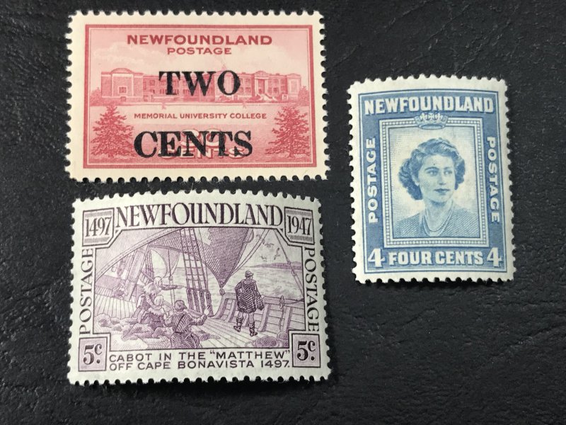 NEW FOUNDLAND # 268-270-MINT NEVER/HINGED--------1946-47