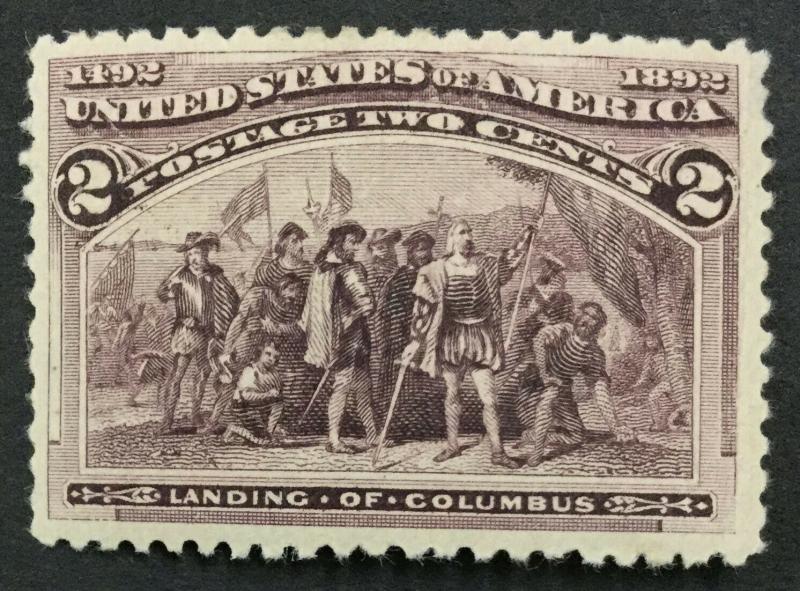 MOMEN: US #231 VAR. BROKEN FRAMELINE BOTTOM RIGHT MINT OG H #27897