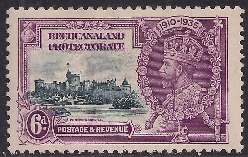 Bechuanaland 1935 KGV 6d Silver Jubilee MM SG 114 ( R720 )