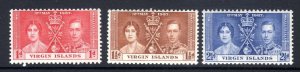 Br Virgin Is  -    1937 CORONATION    Lightly Hinged - 